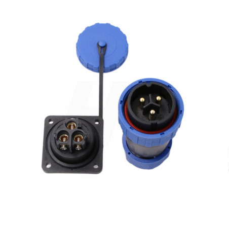 Hangton ty28 3 broches 45A connecteur étanche à l'eau et à la poussière mâle femelle câble prise vis sertissage sans soudure déc