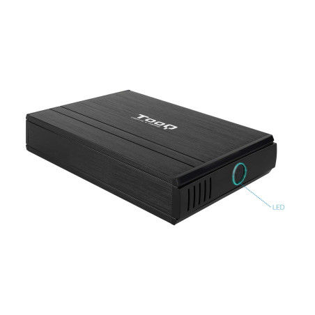 TOOQ TQE-3520B - Boîtier USB 2.0 pour disques durs 3,5", SATA I/II/III, Noir