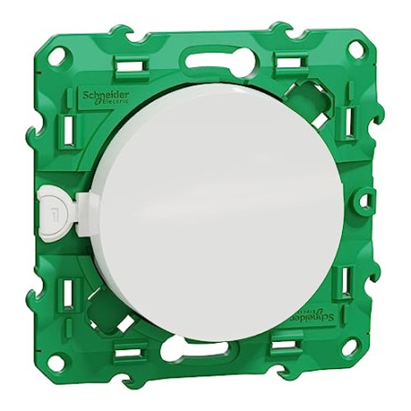 interrupteur - simple - sans fil et sans pile - odace - blanc - schneider electric s520104