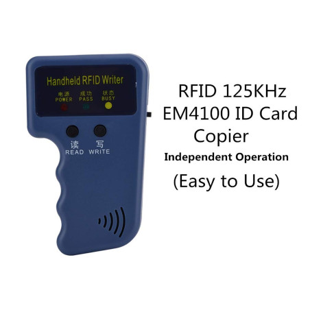 Kafuty Copieur de Carte d'Identité RFID à Main, 125 KHz Lecteur de Copieur, Duplicateur de Graveur, 6pcs Graveurs + 6pcs Cartes
