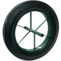 WERKA PRO Roue Increvable 15'' - Pneu Dur Ø385 x 66 mm - Axe 20 mm - Jante Métal - Pour Brouette Jardin - Alésage 20 mm - Longue WERKA PRO Roue Increvable 15'' - Pneu Dur Ø385 x 66 mm - Axe 20 mm - Jante Métal - Pour Brouette Jardin - Alésage 20 mm - Longue