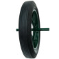 WERKA PRO Roue Increvable 15'' - Pneu Dur Ø385 x 66 mm - Axe 20 mm - Jante Métal - Pour Brouette Jardin - Alésage 20 mm - Longue WERKA PRO Roue Increvable 15'' - Pneu Dur Ø385 x 66 mm - Axe 20 mm - Jante Métal - Pour Brouette Jardin - Alésage 20 mm - Longue