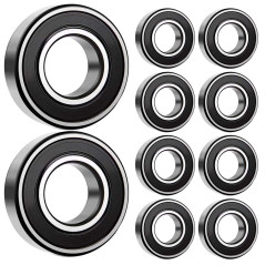 [10 pièces] MR128-2RS Deep Groove Ball Bearings Single Rubber Sealed Ball Bearings for Rollers, Home Appliances Machinery, Indus