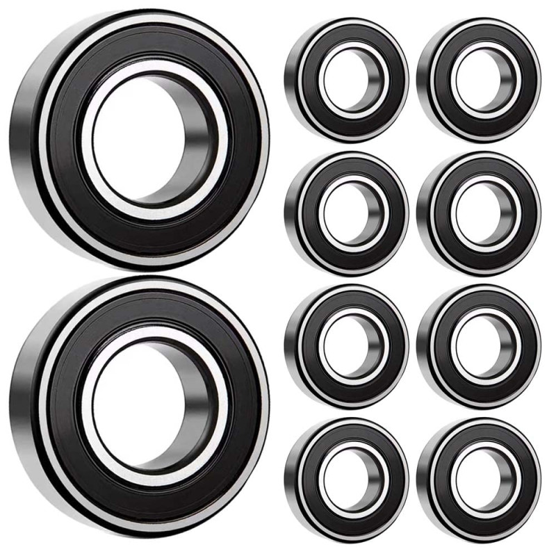 [10 pièces] MR128-2RS Deep Groove Ball Bearings Single Rubber Sealed Ball Bearings for Rollers, Home Appliances Machinery, Indus