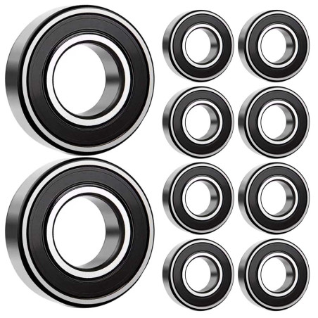 [10 pièces] MR128-2RS Deep Groove Ball Bearings Single Rubber Sealed Ball Bearings for Rollers, Home Appliances Machinery, Indus