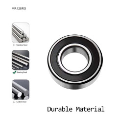[10 pièces] MR128-2RS Deep Groove Ball Bearings Single Rubber Sealed Ball Bearings for Rollers, Home Appliances Machinery, Indus