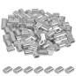 100 Pièces Manchons en Aluminium Ovale, Clip à Sertir en Aluminium, Ovale Manchons de Câble en Aluminium, Ferrules à Virole pour 100 Pièces Manchons en Aluminium Ovale, Clip à Sertir en Aluminium, Ovale Manchons de Câble en Aluminium, Ferrules à Virole pour