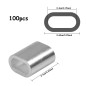 100 Pièces Manchons en Aluminium Ovale, Clip à Sertir en Aluminium, Ovale Manchons de Câble en Aluminium, Ferrules à Virole pour 100 Pièces Manchons en Aluminium Ovale, Clip à Sertir en Aluminium, Ovale Manchons de Câble en Aluminium, Ferrules à Virole pour