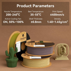 kexcelled PLA Mat Filament pour Imprimante 3D 1,75 mm +/- 0,03 mm, Texture de Couleur Mat, Convient à la Plupart des Imprimantes