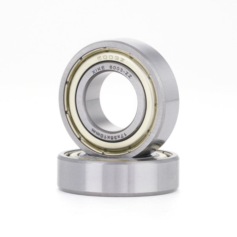XiKe 6003ZZ Roulements à billes 17x35x10mm - Acier 100Cr6 - Double joint métallique - Pré-lubrifié - Lot de 2. XiKe 6003ZZ Roulements à billes 17x35x10mm - Acier 100Cr6 - Double joint métallique - Pré-lubrifié - Lot de 2.