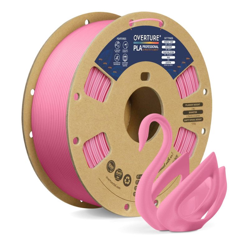 OVERTURE PLA+ Filament Imprimante 3D 1.75mm, Ténacité PLA professionnelle, 1kg (2.2lbs), Précision Dimensionnelle +/- 0,02mm (Ro OVERTURE PLA+ Filament Imprimante 3D 1.75mm, Ténacité PLA professionnelle, 1kg (2.2lbs), Précision Dimensionnelle +/- 0,02mm (Ro