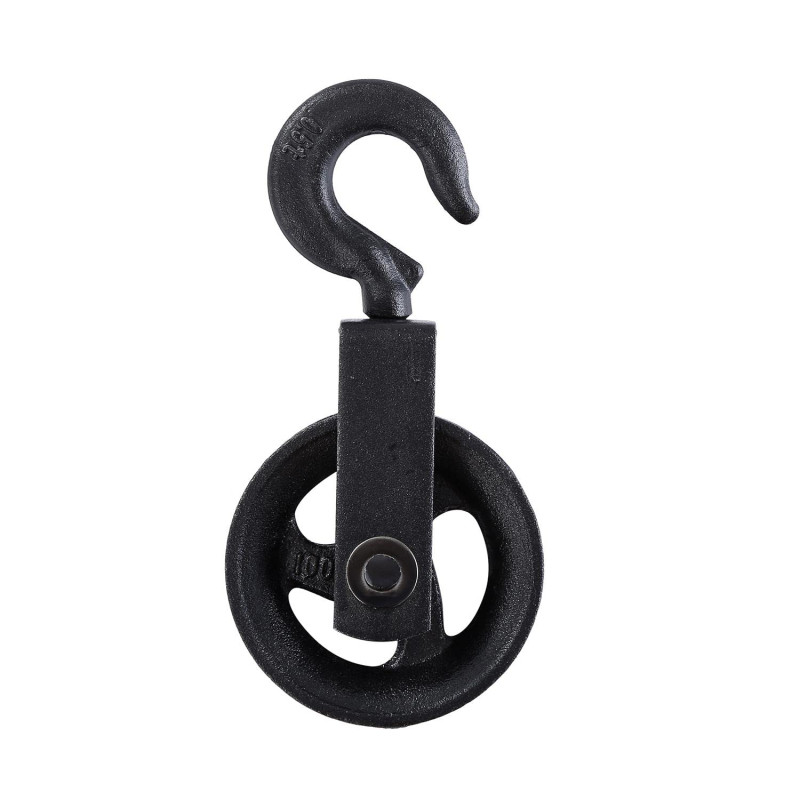 KATSU Roue de Poulie 100mm, Poulie Noire, Capacité de Chargement 160KG, Bloc de Poulie de Corde de Roue à Main Suspendue avec Cr KATSU Roue de Poulie 100mm, Poulie Noire, Capacité de Chargement 160KG, Bloc de Poulie de Corde de Roue à Main Suspendue avec Cr