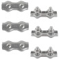 M6 Duplex Clips Serre-câbles en Acier Inoxydable 304 Pinces Duplex pour Filin pour Cordes à Linge en Câble Métallique Voiles de 