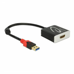 DeLock 62736 câble vidéo et Adaptateur 0,2 m USB Type-A HDMI Noir