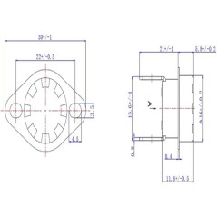 Interrupteur Thermique Normalement Fermé Thermostat de Protection pour Appareils Électriques