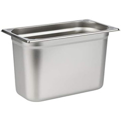 APS 81308 Récipient GN 1/3, acier inoxydable Récipient Gastronorm, dimensions 175 x 325 mm/hauteur 200 mm/volume 7,0 litres