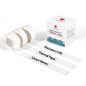 Phomemo D30 D30Pro Lot de 3 rouleaux imperméables - 12 x 40 mm - Papier autocollant blanc pour imprimante thermique portable Phomemo D30 D30Pro Lot de 3 rouleaux imperméables - 12 x 40 mm - Papier autocollant blanc pour imprimante thermique portable
