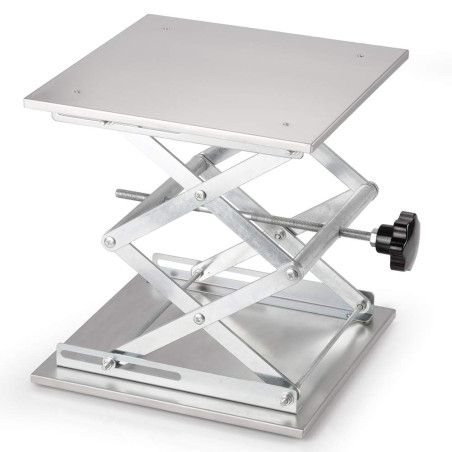 stonylab Table Élévatrice de Laboratoire, Table de Levage Plate-Forme de Laboratoire en Acier Inoxydable, 300 x 300 mm, Hauteur