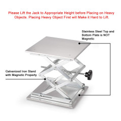 stonylab Table Élévatrice de Laboratoire, Table de Levage Plate-Forme de Laboratoire en Acier Inoxydable, 300 x 300 mm, Hauteur