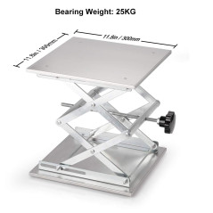 stonylab Table Élévatrice de Laboratoire, Table de Levage Plate-Forme de Laboratoire en Acier Inoxydable, 300 x 300 mm, Hauteur 