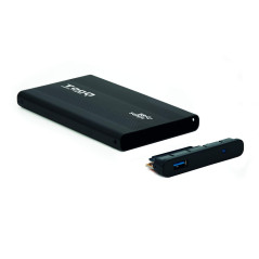 TooQ TQE-2524B - Boîtier USB 3.0 pour disques durs 2, 5", SATA I/II/III, Noir