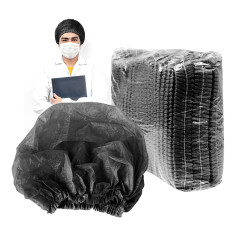 50 Pcs Bonnet Infirmière Jetable, Béret Non Tissé Bande Cap Anti Poussière Bande Cap Champignon Cap Capuchon De Protection Anti