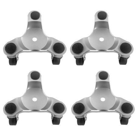 QWORK Lot de 4 tricycles en Acier, 15 cm, capacité de Charge de 90 kg, idéal pour déplacer des Meubles et des appareils électrom