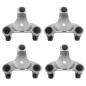QWORK Lot de 4 tricycles en Acier, 15 cm, capacité de Charge de 90 kg, idéal pour déplacer des Meubles et des appareils électrom