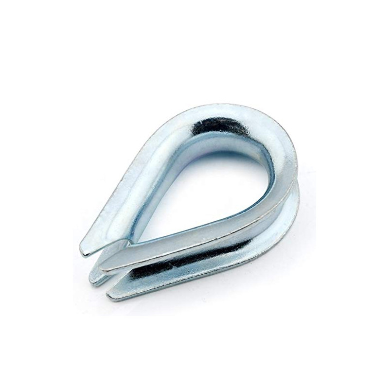 Constrabo | 10x Cosse Coeur pour câble acier 7 mm DIN 6899 B | Fil d'acier galvanisé Corde Dé à Coudre | Câble Cosse Coeur, Câbl Constrabo | 10x Cosse Coeur pour câble acier 7 mm DIN 6899 B | Fil d'acier galvanisé Corde Dé à Coudre | Câble Cosse Coeur, Câbl