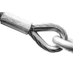 Constrabo | 10x Cosse Coeur pour câble acier 7 mm DIN 6899 B | Fil d'acier galvanisé Corde Dé à Coudre | Câble Cosse Coeur, Câbl