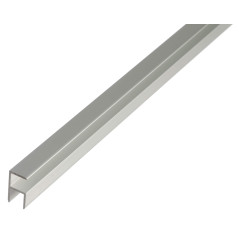 Alberts 030609 Cornière | à autoserrage | aluminium, anodisée, couleur argent | 1000 x 12,9 x 24 mm