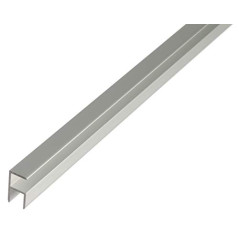 Alberts 030609 Cornière | à autoserrage | aluminium, anodisée, couleur argent | 1000 x 12,9 x 24 mm
