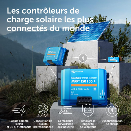 Victron Energy SmartSolar MPPT 150V 35 amp 12/24/36/48-Volt Contrôleur de Charge Solaire (Bluetooth)