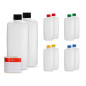 Octopus 10x 500 ML Bouteilles en Plastique HDPE avec Bouchons à vis colorés, Bouteilles carrées vides avec étiquettes Octopus 10x 500 ML Bouteilles en Plastique HDPE avec Bouchons à vis colorés, Bouteilles carrées vides avec étiquettes