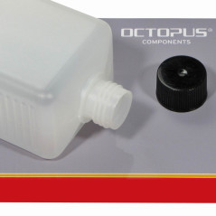 Octopus 10x 500 ML Bouteilles en Plastique HDPE avec Bouchons à vis colorés, Bouteilles carrées vides avec étiquettes