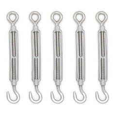 Mecollection M4/M5/M6/M8 304 Acier Inoxydable Crochet et Oeillet Tendeur à Œillets avec Câble Fil Fil de Serrage 10pcs