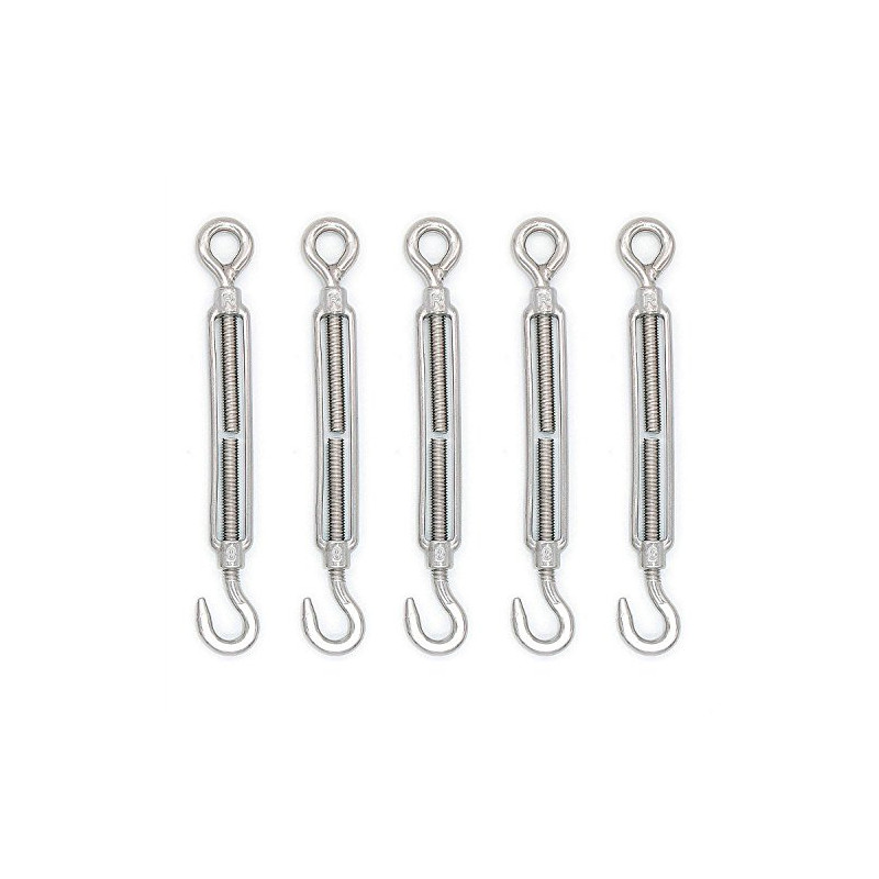 Mecollection M4/M5/M6/M8 304 Acier Inoxydable Crochet et Oeillet Tendeur à Œillets avec Câble Fil Fil de Serrage 10pcs