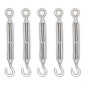 Mecollection M4/M5/M6/M8 304 Acier Inoxydable Crochet et Oeillet Tendeur à Œillets avec Câble Fil Fil de Serrage 10pcs