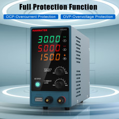 Alimentation de Laboratoire,HANMATEK HM305 0-30V / 0-5A Alimentation Laboratoire DC avec Affichage LED à 4 Chiffres