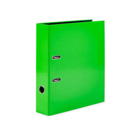 HERMA 20066 Classeur A4 vert fluo, 7 cm de large, motif de classeur à levier en carton avec impression intérieure pour l'école e
