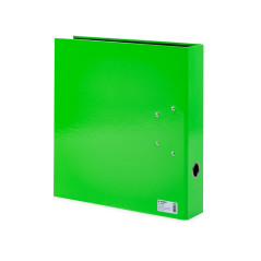 HERMA 20066 Classeur A4 vert fluo, 7 cm de large, motif de classeur à levier en carton avec impression intérieure pour l'école e