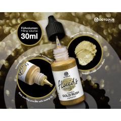 30ml Fluids Alcohol Ink GOLD RUSH, Encre à alcool pour Fluid Art et Resin Art, or métallique