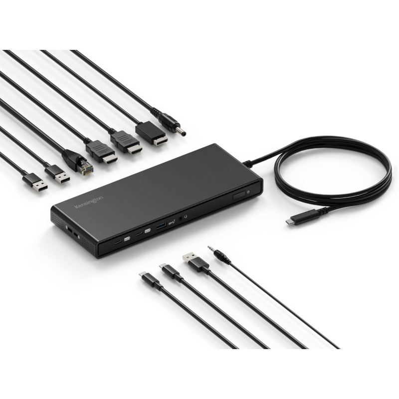 Kensington SD4842P - Station d'accueil USB-C 10-en-1 avec 3 Sorties Vidéo HD 1080p @120Hz, Alimentation 100W, 5 Ports USB Plug & Kensington SD4842P - Station d'accueil USB-C 10-en-1 avec 3 Sorties Vidéo HD 1080p @120Hz, Alimentation 100W, 5 Ports USB Plug &