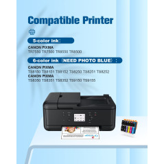 Q-image 580XXL 581XXL Compatible avec Cartouches Canon 580 581 XXL Multipack, pour Canon Pixma TS8150 TS8250 TS6150 TS6151 TR855