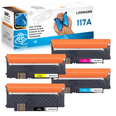 LOSMANN 117A Cartouche de Toner Compatible pour HP 117A avec puce pour HP Color Laser 150a 179fwg 178nwg 179fnw 178nw 150nw 178