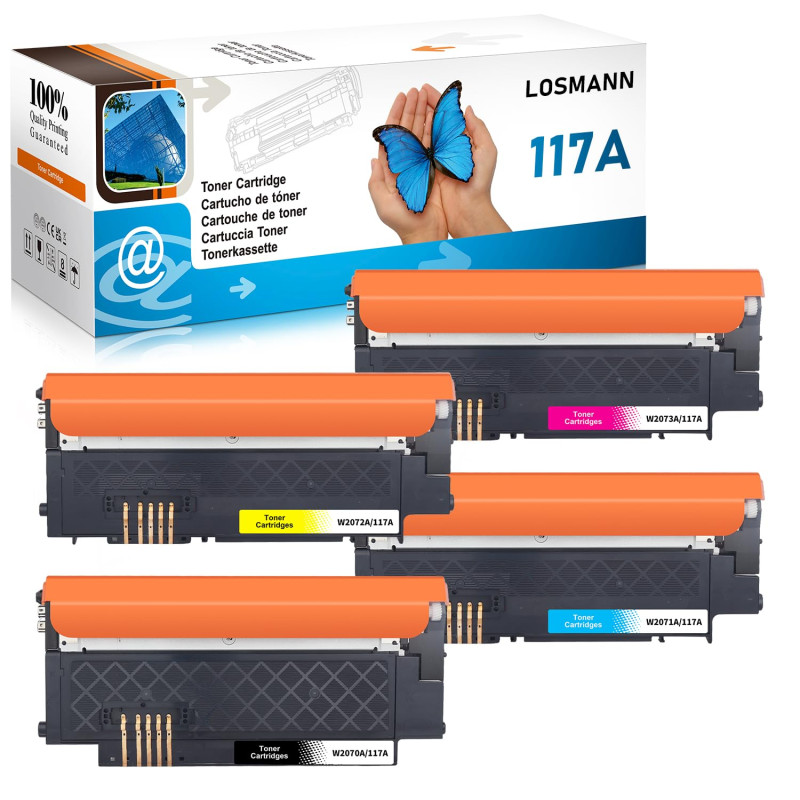 LOSMANN 117A Cartouche de Toner Compatible pour HP 117A avec puce pour HP Color Laser 150a 179fwg 178nwg 179fnw 178nw 150nw 178 LOSMANN 117A Cartouche de Toner Compatible pour HP 117A avec puce pour HP Color Laser 150a 179fwg 178nwg 179fnw 178nw 150nw 178