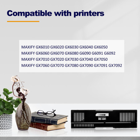 LAIPENG MC-G01 Cartouche d'entretien Compatible pour MAXIFY GX6010 GX7010 GX6020 GX7020 GX6030 GX7030 GX6040 GX7040 GX6050 GX705