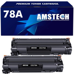 2-Pack 78A CE278A 78L CE278L CE278AD Compatible Cartouche de Toner pour HP LaserJet M1536 MFP M1536DNF P1560 P1566 P1606 P1606DN