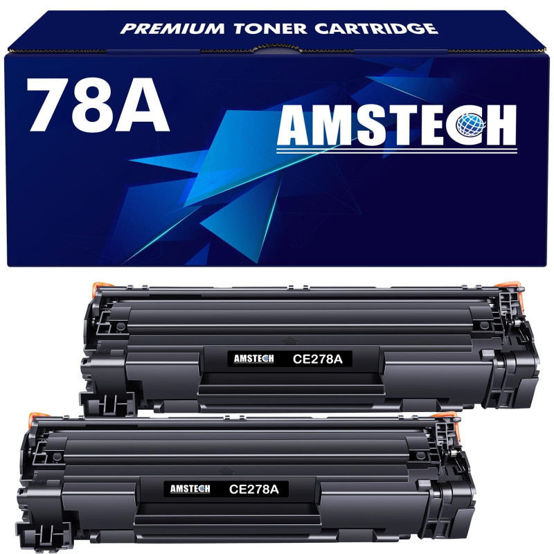 2-Pack 78A CE278A 78L CE278L CE278AD Compatible Cartouche de Toner pour HP LaserJet M1536 MFP M1536DNF P1560 P1566 P1606 P1606DN