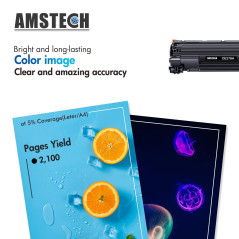 2-Pack 78A CE278A 78L CE278L CE278AD Compatible Cartouche de Toner pour HP LaserJet M1536 MFP M1536DNF P1560 P1566 P1606 P1606DN